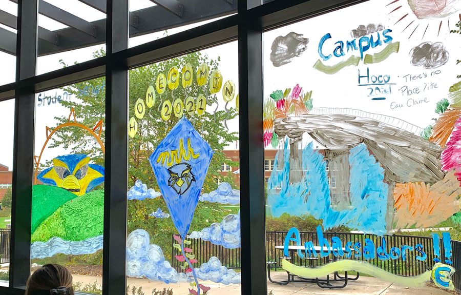 Events kicked off Sunday, Oct. 10 with spirit week window painting on the north windows of Davies center.