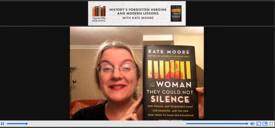 Kate Moore read a sample from her recent book, “The Women They Could Not Silence” on Oct. 28 