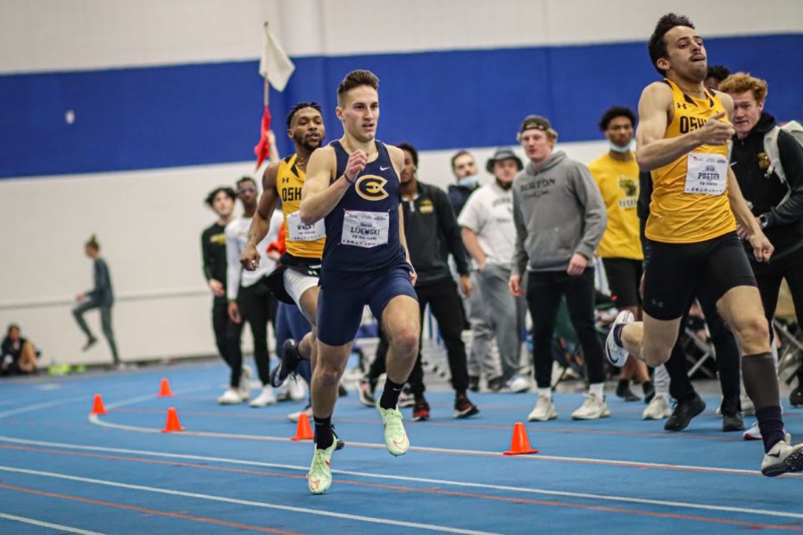 Jordan Lijewski racing in the Men’s open 400m. 