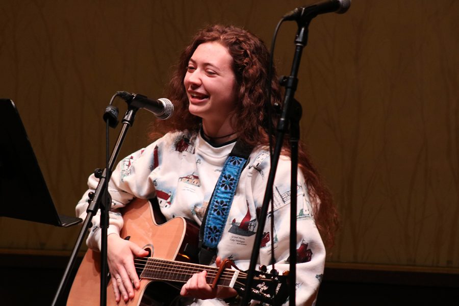 Third-year ecology and environmental biology student Anakah Denison performs a solo act.
