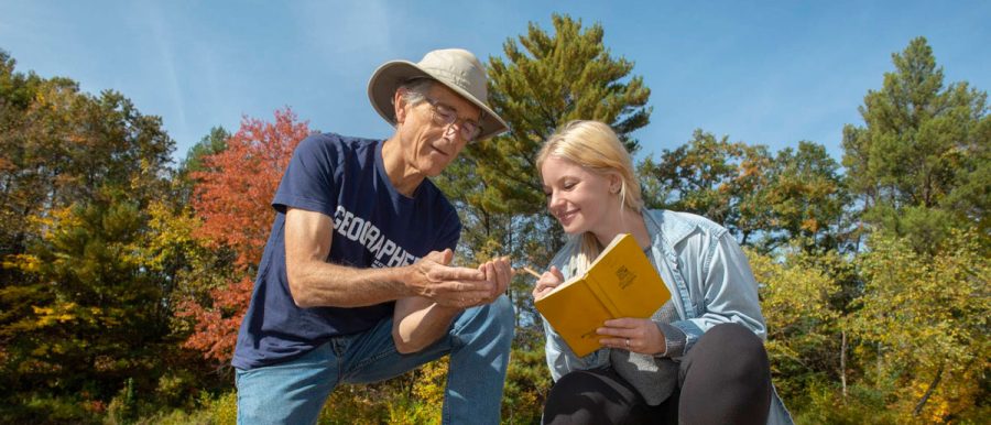 Faulkner works with students to prepare them to take over the research process.