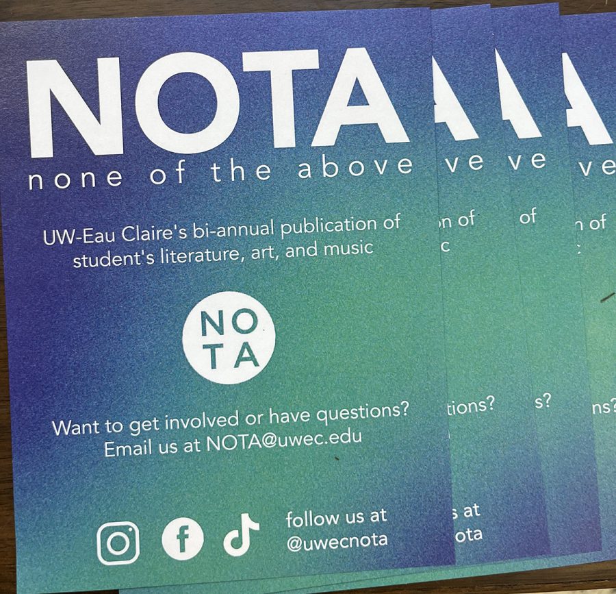 Flyers for NOTA in centennial hall