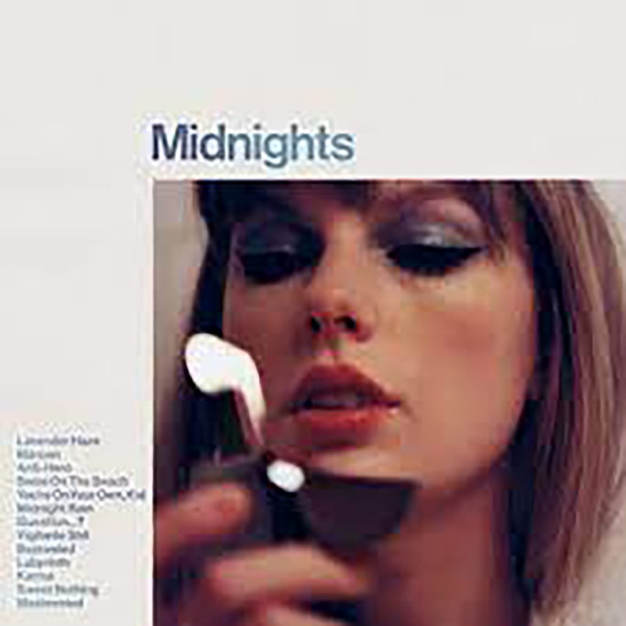 The album cover for ‘Midnights’ by Taylor Swift.