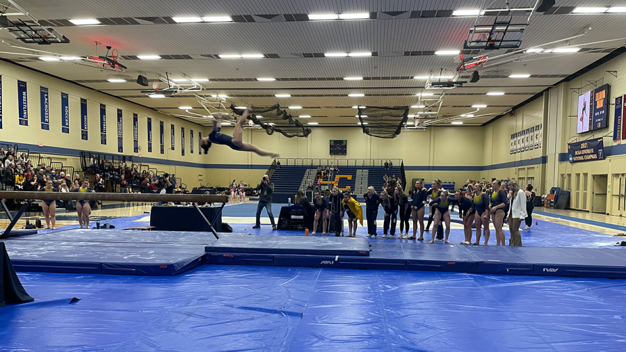 The women’s gymnastics team consists of 16 athletes, with five seniors leaving at the end of this semester.