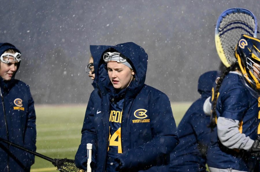 The women’s lacrosse team faced poor weather conditions during their game on Friday. 