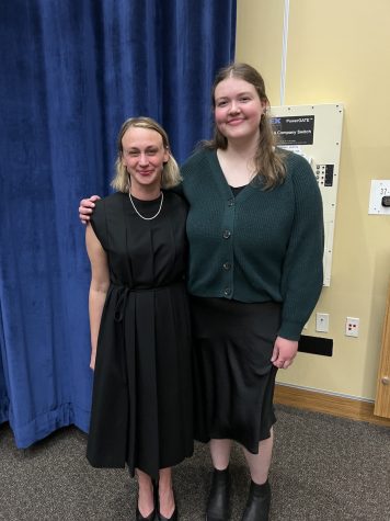 Phoebe Connelly pictured with the 2023 Devroy fellow, Maddie Kasper. 