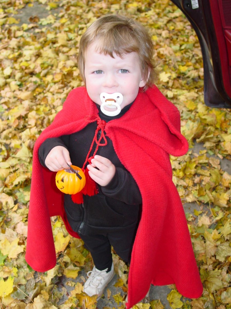 That year my costume ended up being, in the words of my mother, “James Bond crossed with Little Red Riding Hood.”

