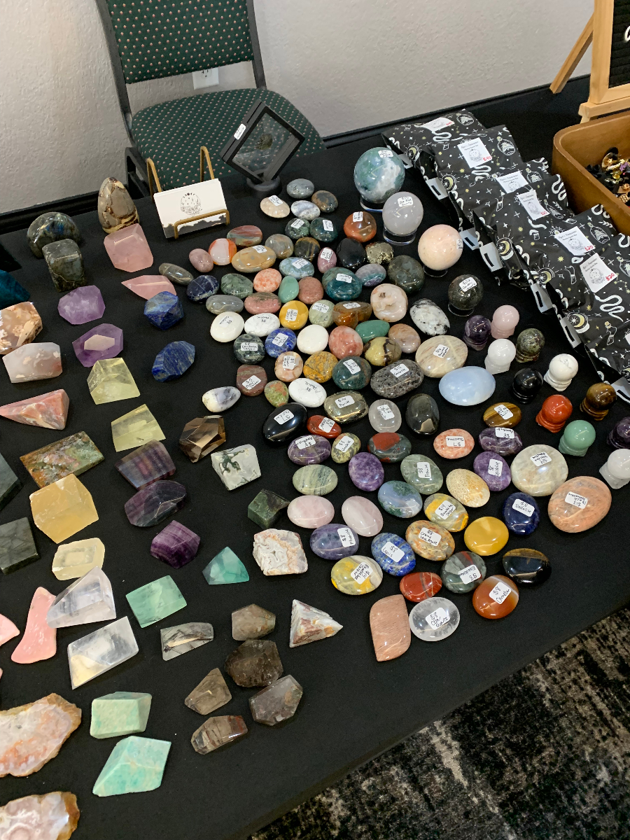 Rocks were being sold in all shapes and sizes.