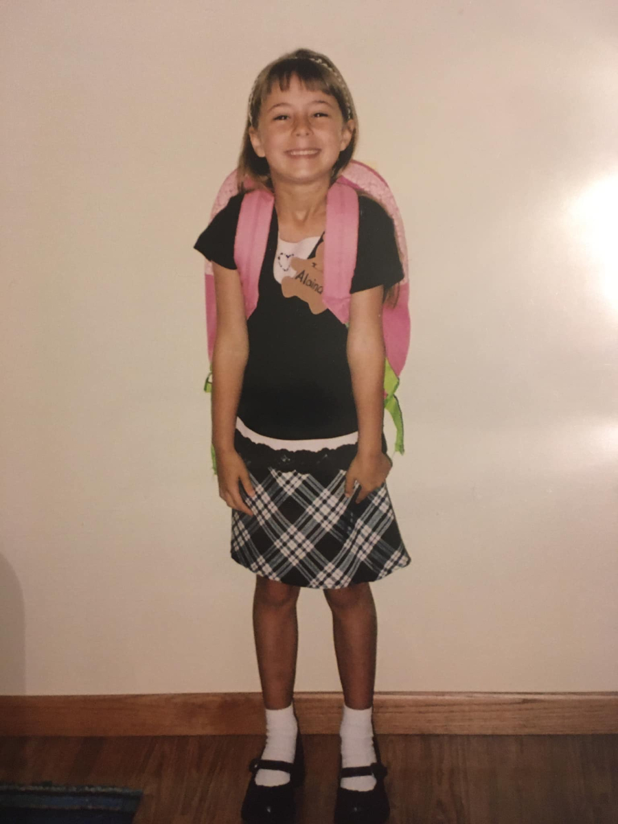 My first day of kindergarten. 

