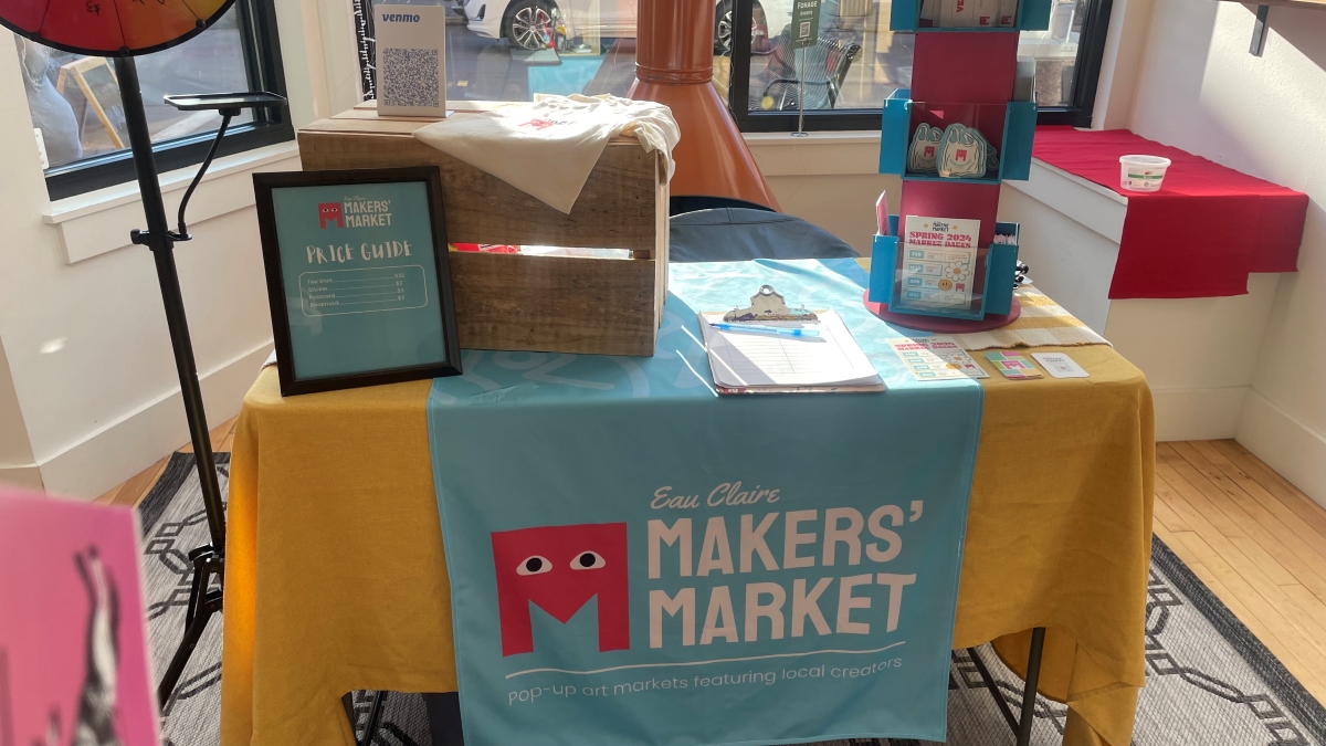 Eau Claire’s Makers’ Market stand.