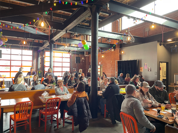 Patrons could sit throughout the main area to eat the food and try the “stubbornly crafted beer,” according to their website.
