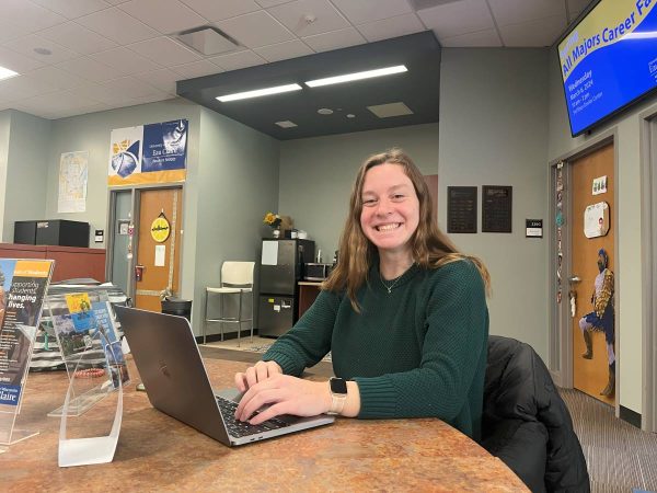 Fourth-year Sydney McGuine finds a balance between being on the swim and dive team and an environmental public health student.