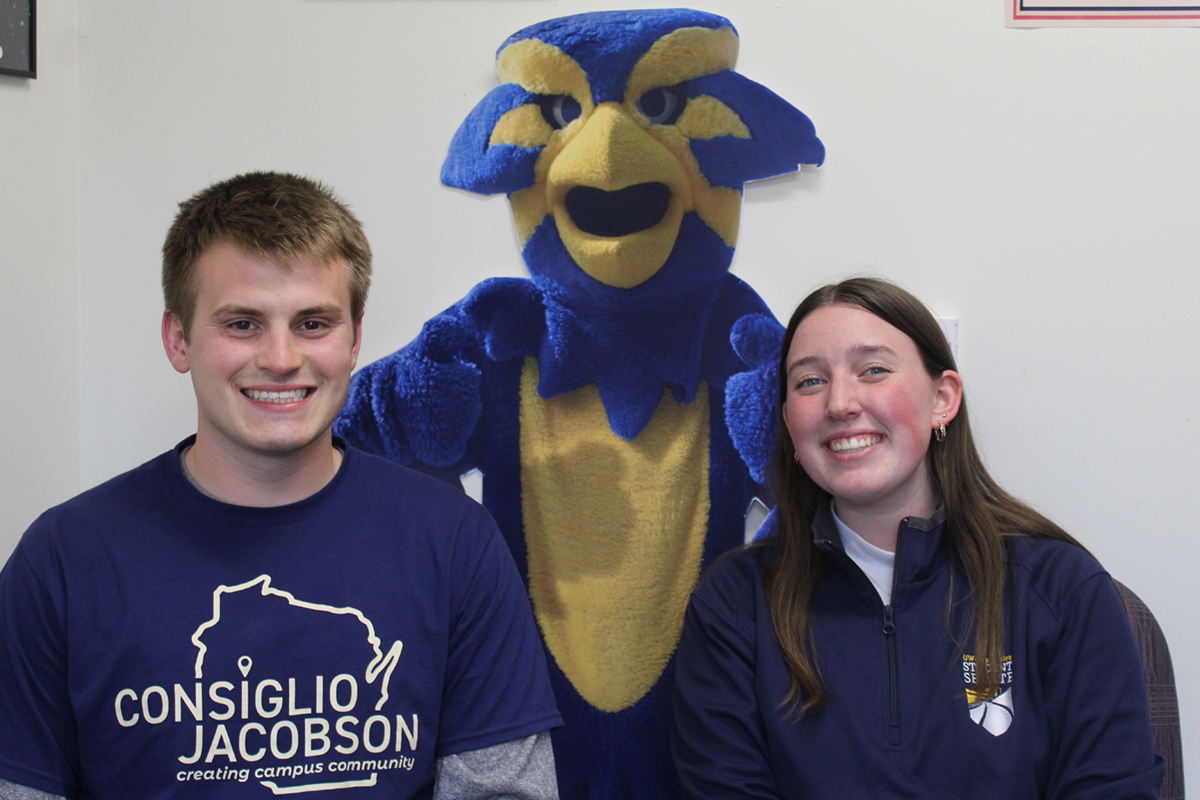 Sam Consiglio (right) has been elected as UW-Eau Claires student body president for the 68th session and Zach Jacobson (left) has been elected vice president.