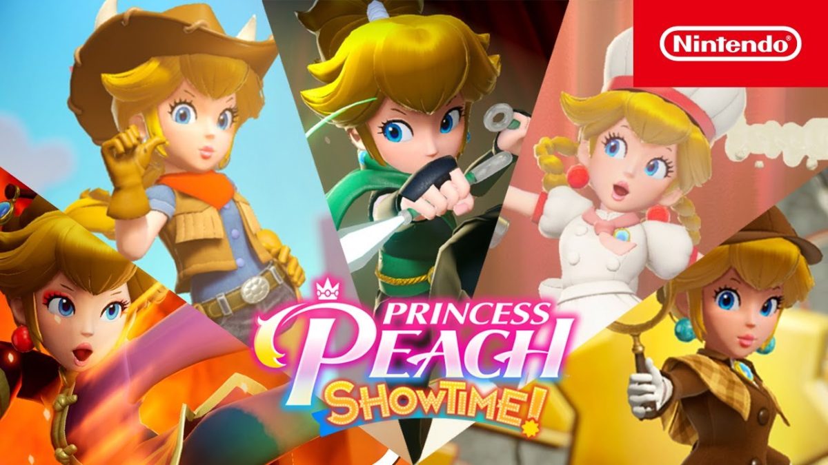 Princess Peach in five of the 10 featured costumes. She’s cute, I’ll give her that. (Photo from Nintendo)