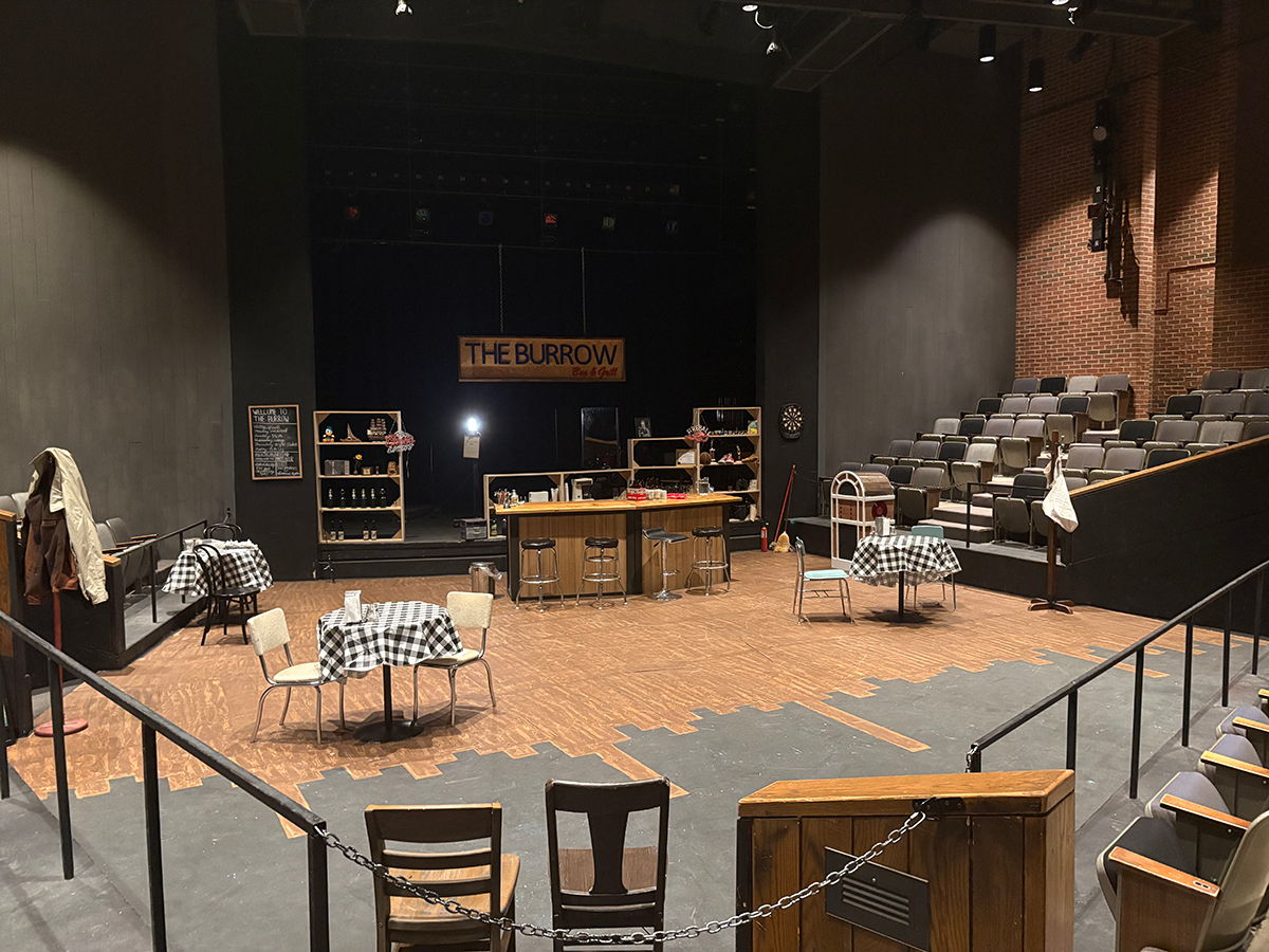 This is the stage set for “The Burrow Bar and Grill,” a student-written musical performed from Feb. 12 to Feb. 15