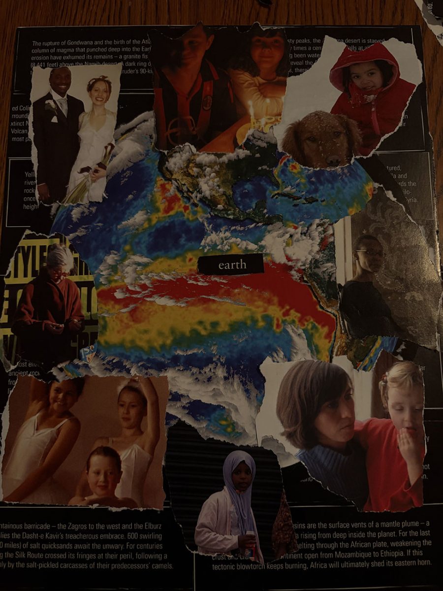 My go-to creative outlet these days is collaging. (Photo by Kai Hirata) 