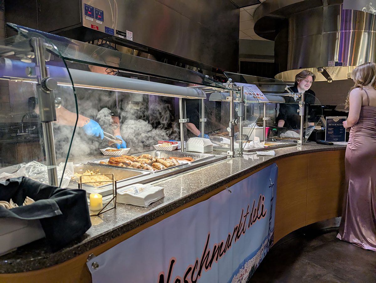 The Davies Marketplace served a variety of cuisine such as brats, wurstels and falafel kebabs. 